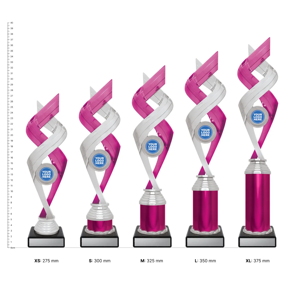 Jetstream - pink trophies next to ruler